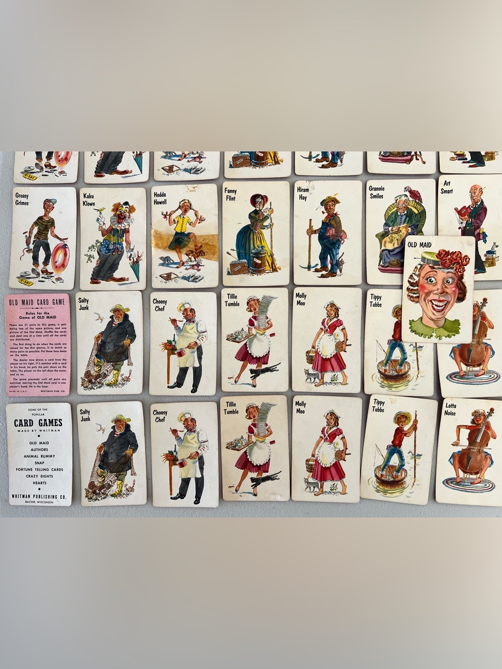 Vintage Whitman Old Maid Card Game in Box - 1950's - Complete - Picture 6 of 10